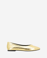 Johanna Metallic Leather Ballet Flat Gold