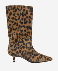 Meryl Suede Leopard Bootie Leopard Suede