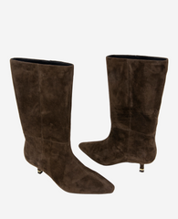 Meryl Suede Bootie Chocolate Suede