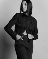 High Rise Barrel Leg Denim Jean Midnight Rinse Wash