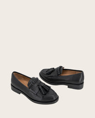 GENTLE SOULS - Cydney Leather Tassel Loafer Black Leather
