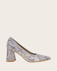 GENTLE SOULS - Dionne Snakeskin Leather Heel Taupe Snake Leather