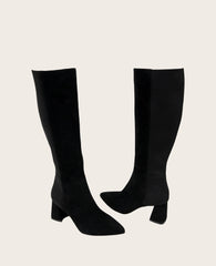 GENTLE SOULS - Dionne Suede Elastic Heel Boot Black Suede