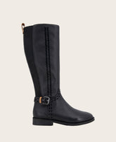 GENTLE SOULS - Elmwood Leather Detail Stitch Boot Black Leather