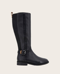 GENTLE SOULS - Elmwood Leather Detail Stitch Boot Black Leather