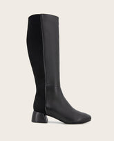 GENTLE SOULS - Emily Tall Leather Elastic Boot Black Leather