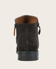GENTLE SOULS - Emma Suede Double Zip Bootie Chocolate Brown Suede