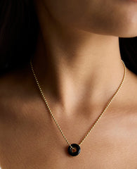 BONBONWHIMS Mental Health Coalition Charm Necklace - Black Black