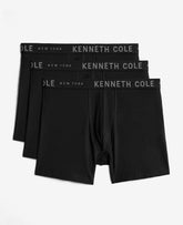 100% Cotton Boxer Brief 3-Pack Black