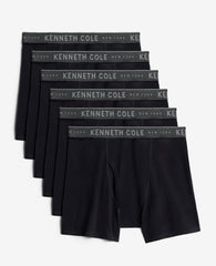 Cotton Stretch Boxer Briefs 6-Pack Black