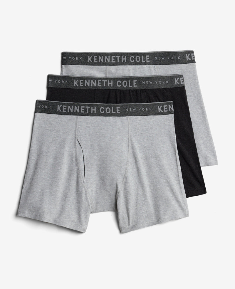 Stretch Boxer Briefs 3-Pack Black / Heather Char-Cole