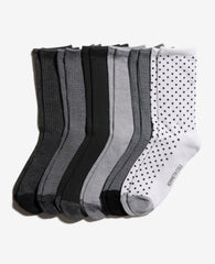 Tiny Dot Crew Socks 6-Pack White