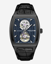 Curved Automatic Strap Watch Black