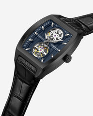 Curved Automatic Strap Watch Black