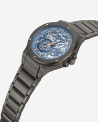 Skeleton Automatic Tinged Glass Bracelet Watch Gun