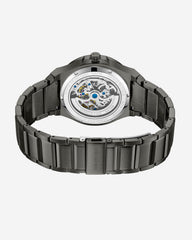 Skeleton Automatic Tinged Glass Bracelet Watch Gun