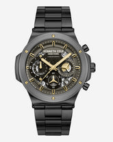 Contrast Dress Sport Watch Black