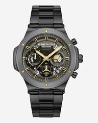 Contrast Dress Sport Watch Black