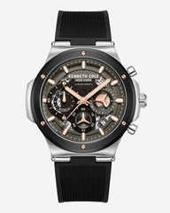 Contrast Dress Sport Watch Black