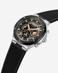 Contrast Dress Sport Watch Black