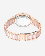 Two-Tone Classic Ceramic Pearl Bracelet Watch Pink / Rose Gold