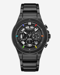 Classic Bracelet Watch With Date Disc Black