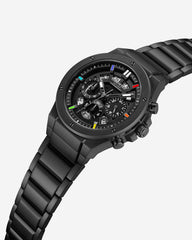 Classic Bracelet Watch With Date Disc Black