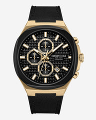 Chronograph Classic Strap Watch Black