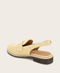 GENTLE SOULS - Caleb Raffia Slingback Natural Raffia