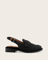 GENTLE SOULS - Caleb Raffia Slingback Black Raffia