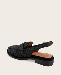 GENTLE SOULS - Caleb Raffia Slingback Black Raffia
