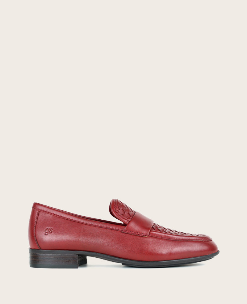 GENTLE SOULS - Crew Woven Leather Loafer Rio Red Leather