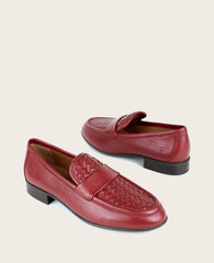 GENTLE SOULS - Crew Woven Leather Loafer Rio Red Leather