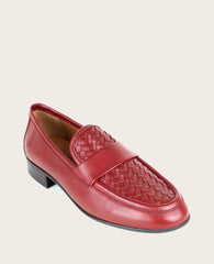 GENTLE SOULS - Crew Woven Leather Loafer Rio Red Leather