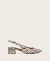 GENTLE SOULS - Georgia Snake Slingback Heel Black/White Snake