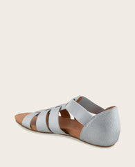 GENTLE SOULS - Lennon Metallic Fisherman Sandal Matte Silver Leather