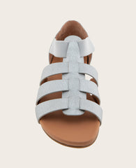 GENTLE SOULS - Lennon Metallic Fisherman Sandal Matte Silver Leather