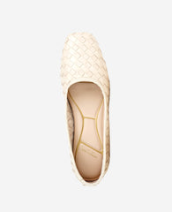 Birdie Woven Leather Pump Ecru Woven Leather