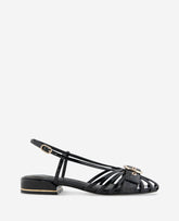 Farrah Patent Caged In Buckle Sandal Black Patent