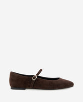 Jasper Suede Ballet Flat Chocolate Suede