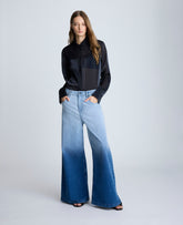 Gradient Dye Wide Leg Denim Jean Gradient Jj Wash