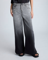 Gradient Dye Wide Leg Denim Jean Gradient Nik Wash