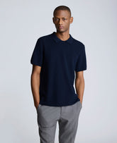 Short Sleeve Polo Sweater Navy