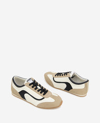 Alma Leather Sneaker Cream/Black Leather