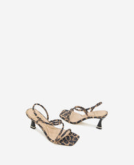 Dreama Leopard Print Strappy Heel Sandal Leopard