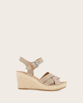 GENTLE SOULS - Caspian Nubuck Espadrille Wedge Mushroom Nubuck