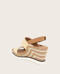 GENTLE SOULS - Evora Textile Espadrille Wedge Natural Textile