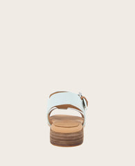 GENTLE SOULS - Haisley Leather Metallic Combo Sandal Light Blue Leather