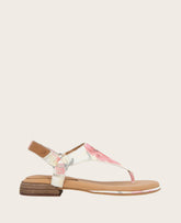 GENTLE SOULS - Holly Suede Floral Ankle Strap Thong Floral Multi Suede