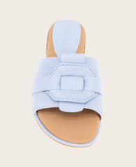 GENTLE SOULS - Hudson Suede Slip On Sandal Light Blue Suede